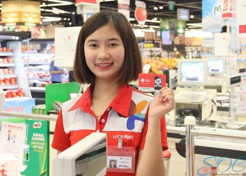 Mẫu áo đồng phục siêu thị Lotte